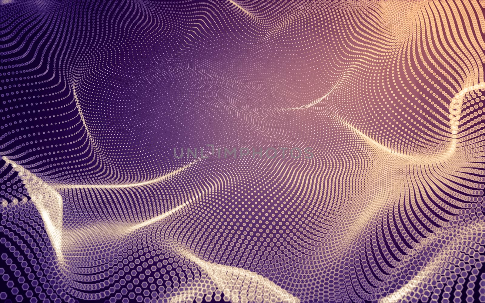 Abstract polygonal space low poly dark background with connecting dots and lines. Connection structure. 3d rendering