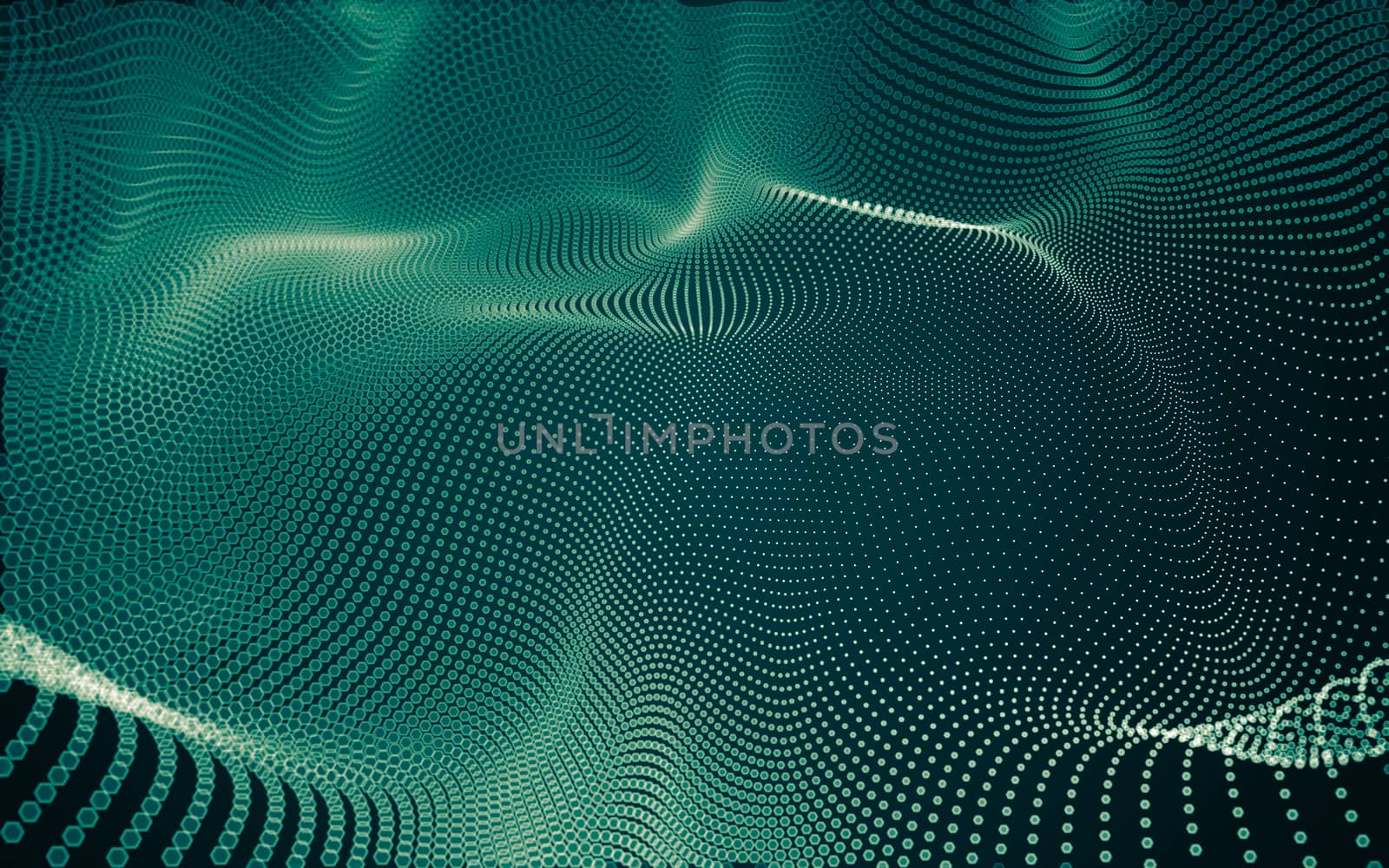 Abstract polygonal space low poly dark background with connecting dots and lines. Connection structure. 3d rendering