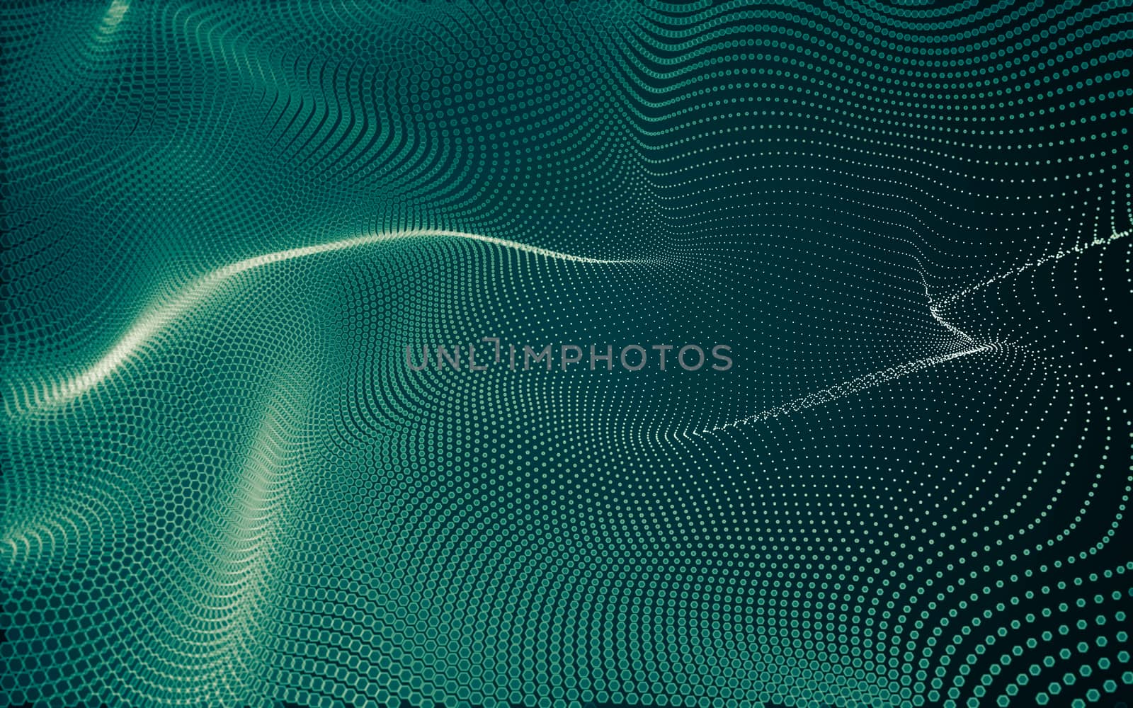 Abstract polygonal space low poly dark background with connecting dots and lines. Connection structure. 3d rendering