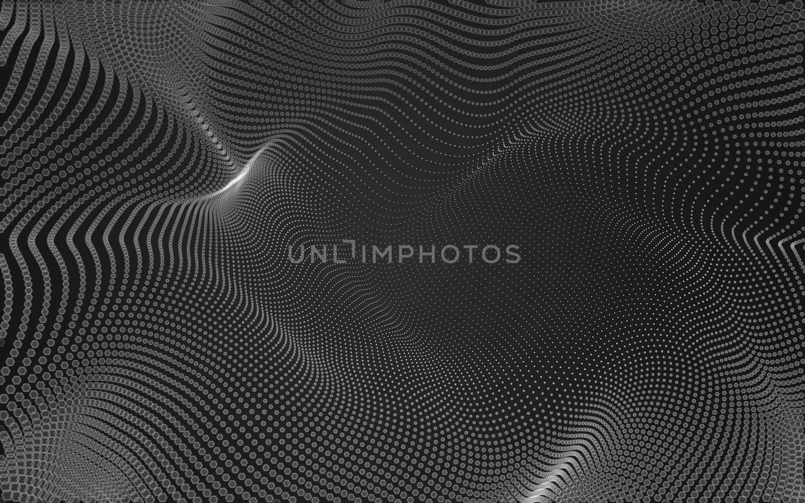 Abstract polygonal space low poly dark background with connecting dots and lines. Connection structure. 3d rendering