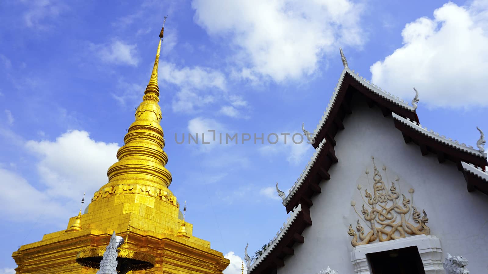 Wat Chae Haeng and Pagoda in Temple, nan, Thailand

