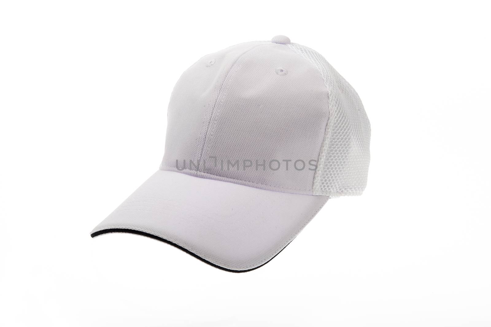 White golf cap for man or woman on white background