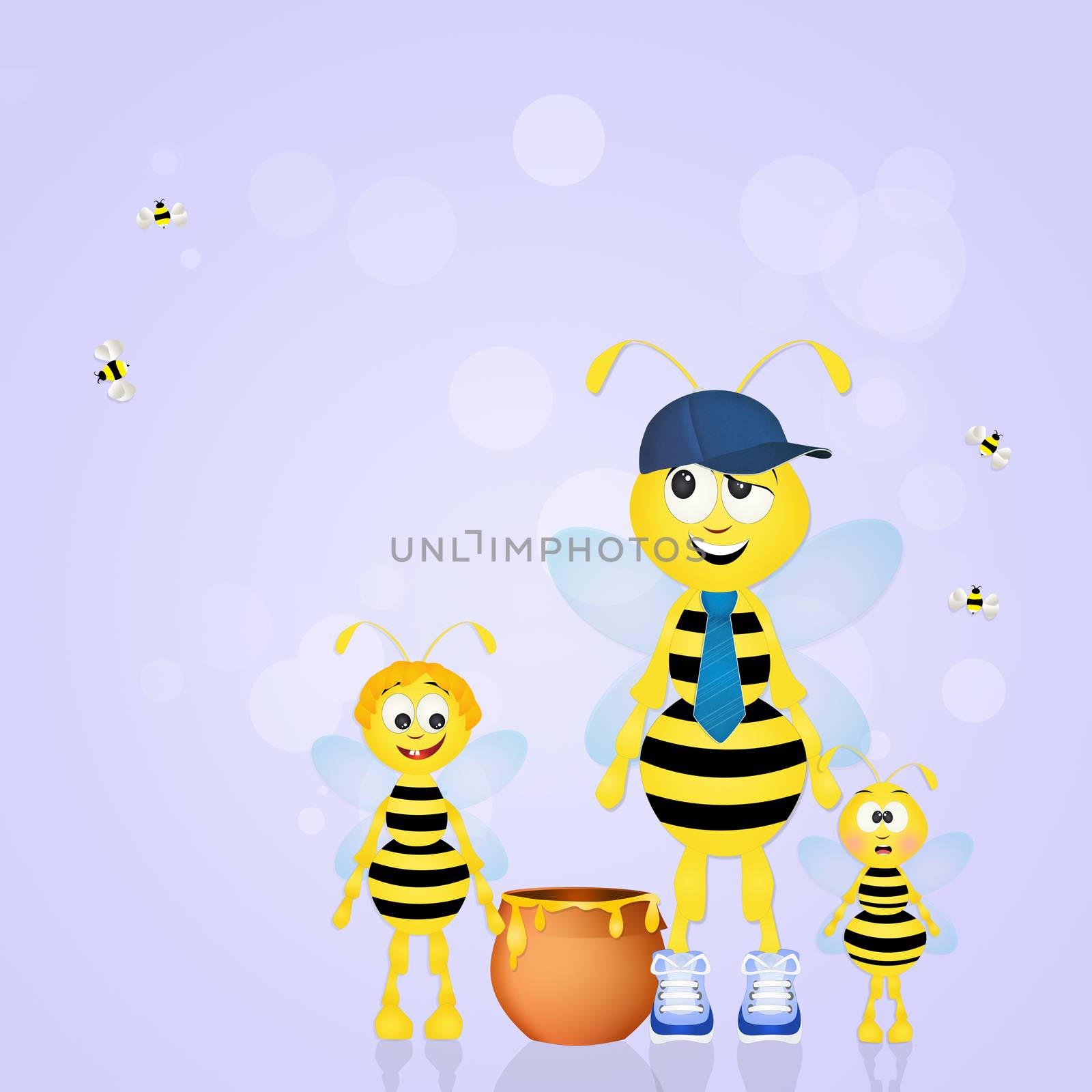 bee dad with honey