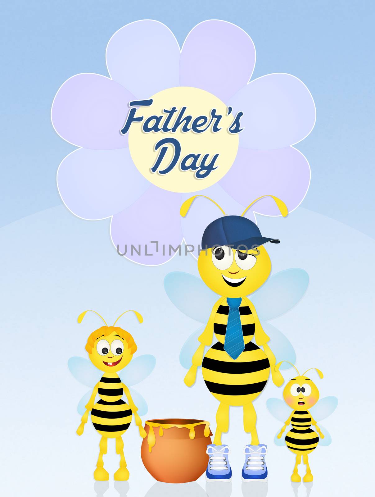 illustration of bee dad for Father's day