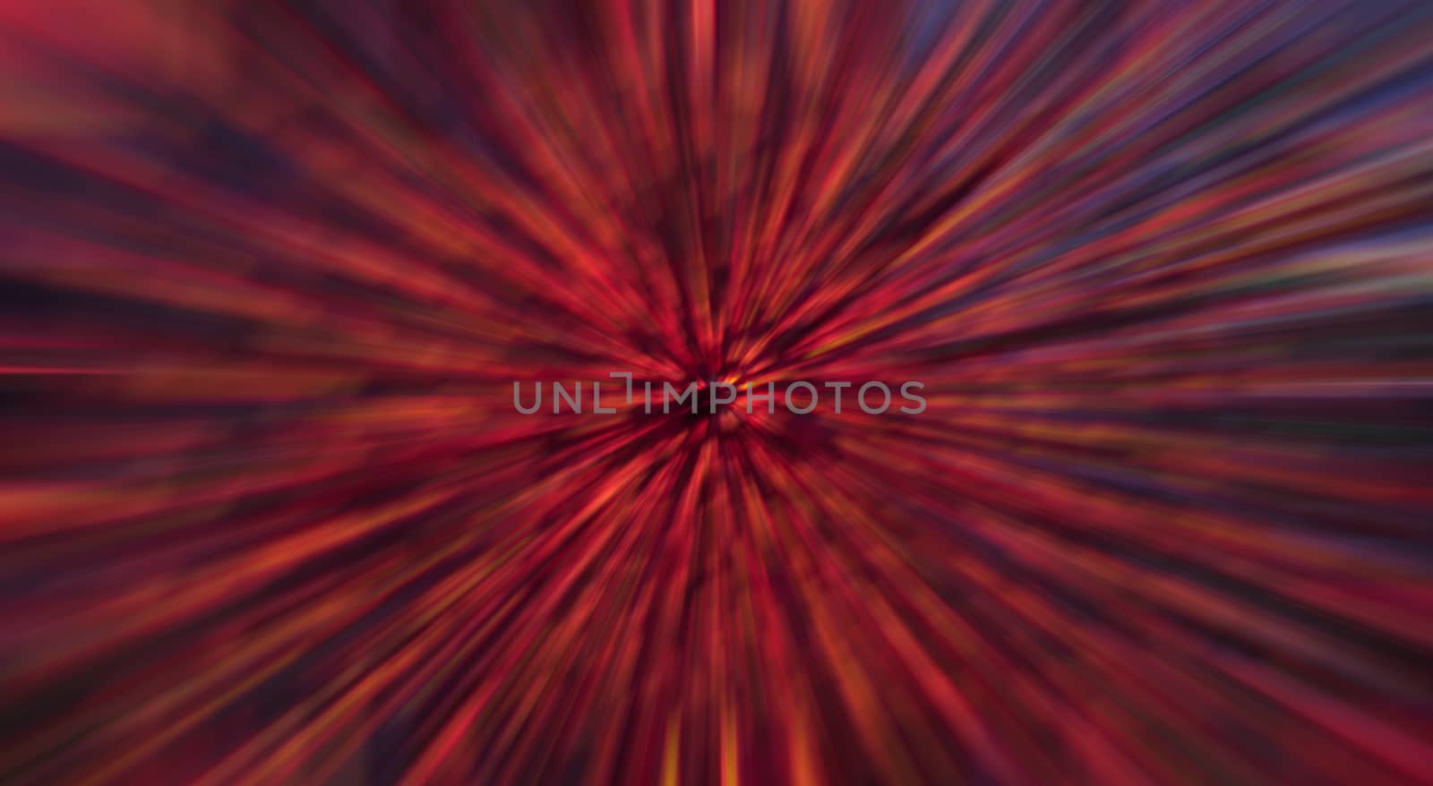 Abstract background made of blurred colorful, mostly red lights.