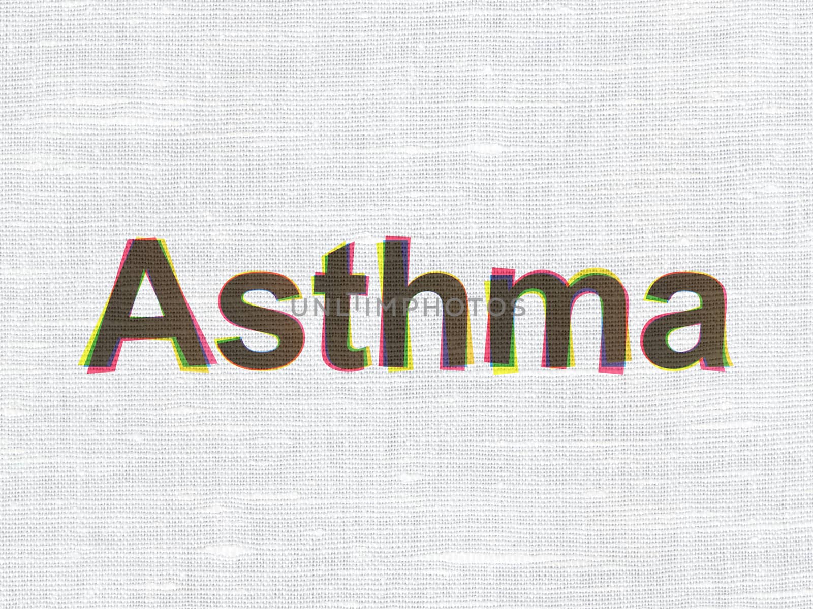 Health concept: Asthma on fabric texture background by maxkabakov