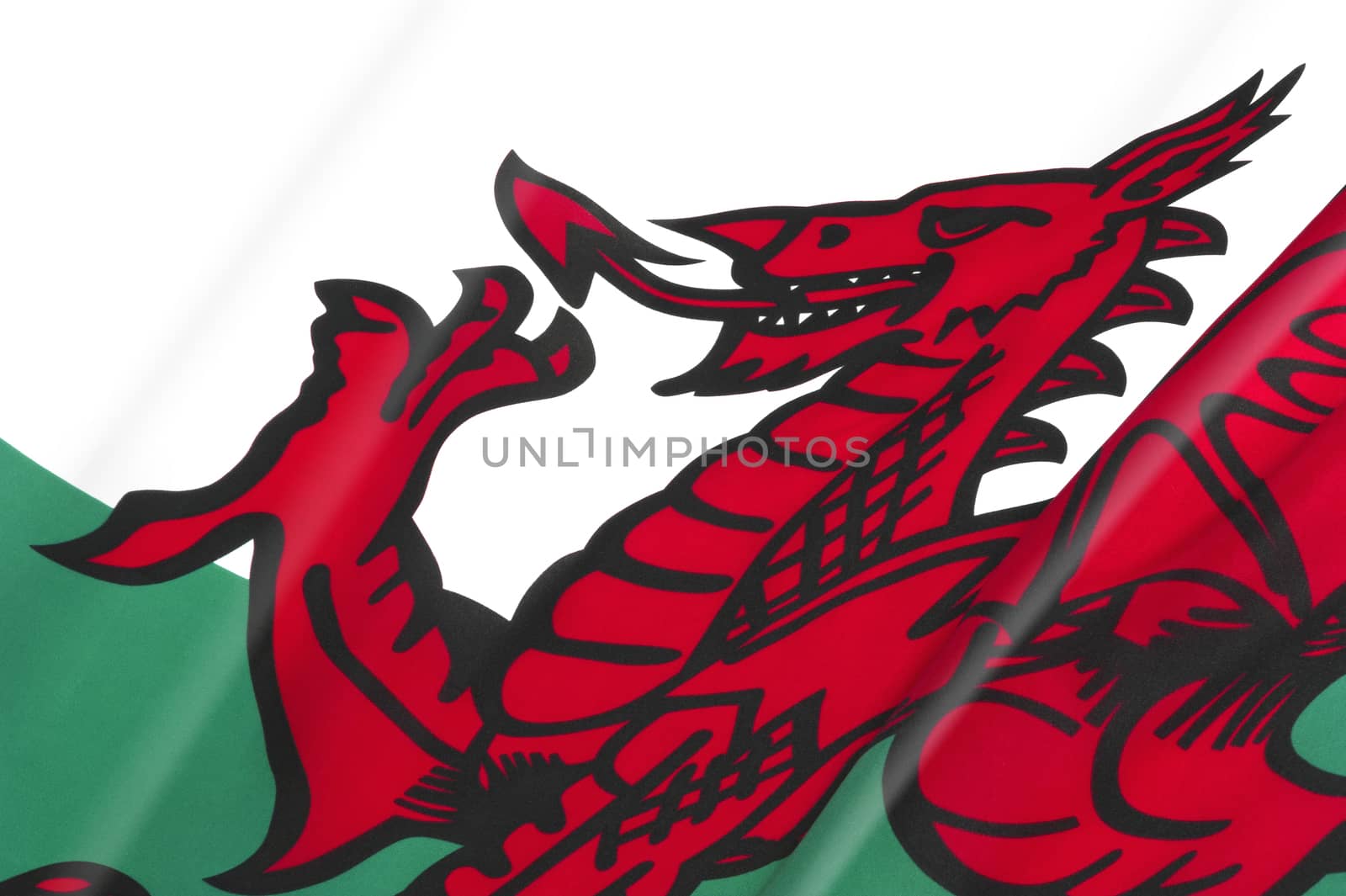 Welsh Flag close-up by COPhotography