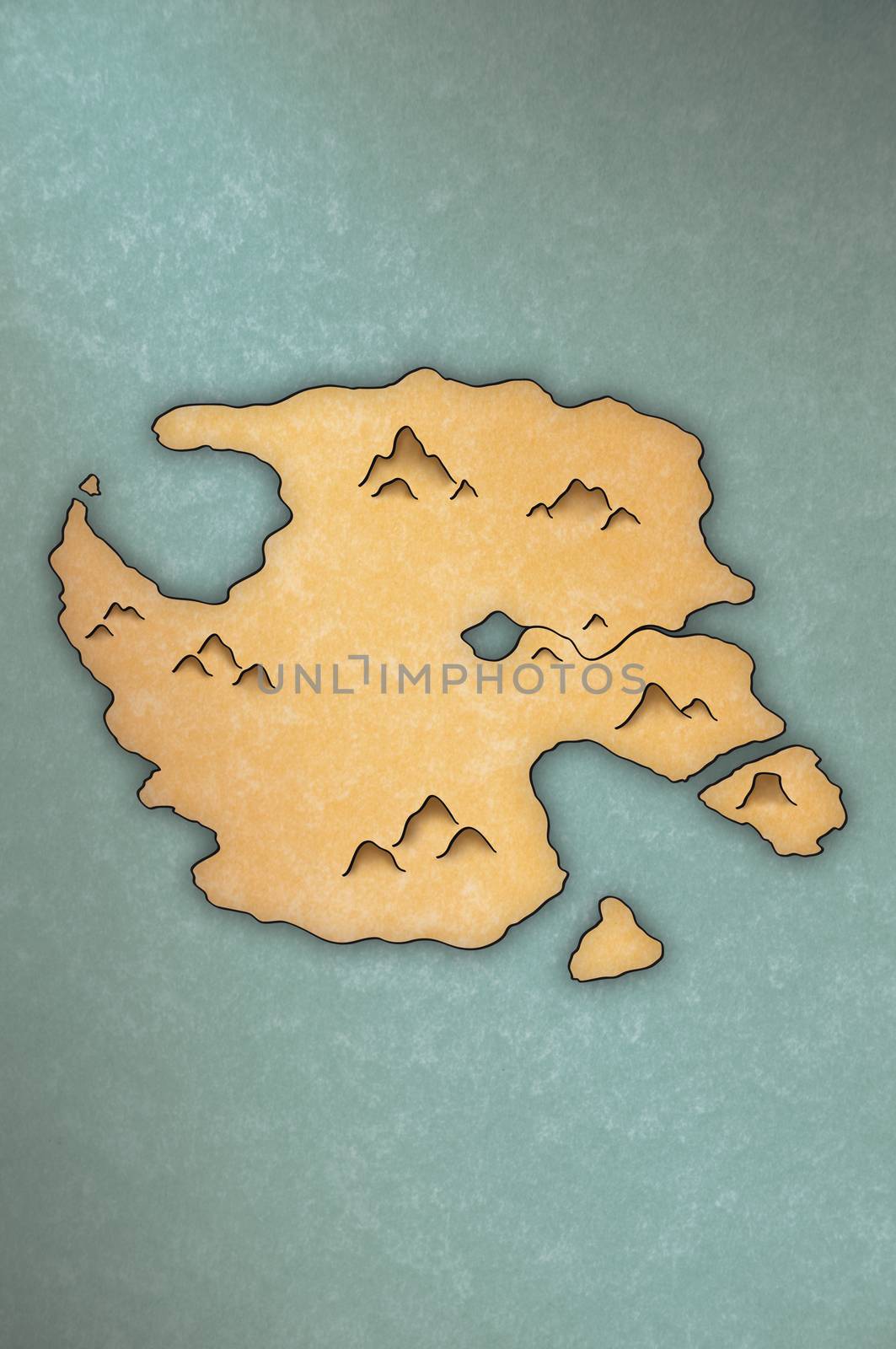 Antique-looking map of an island by Balefire9