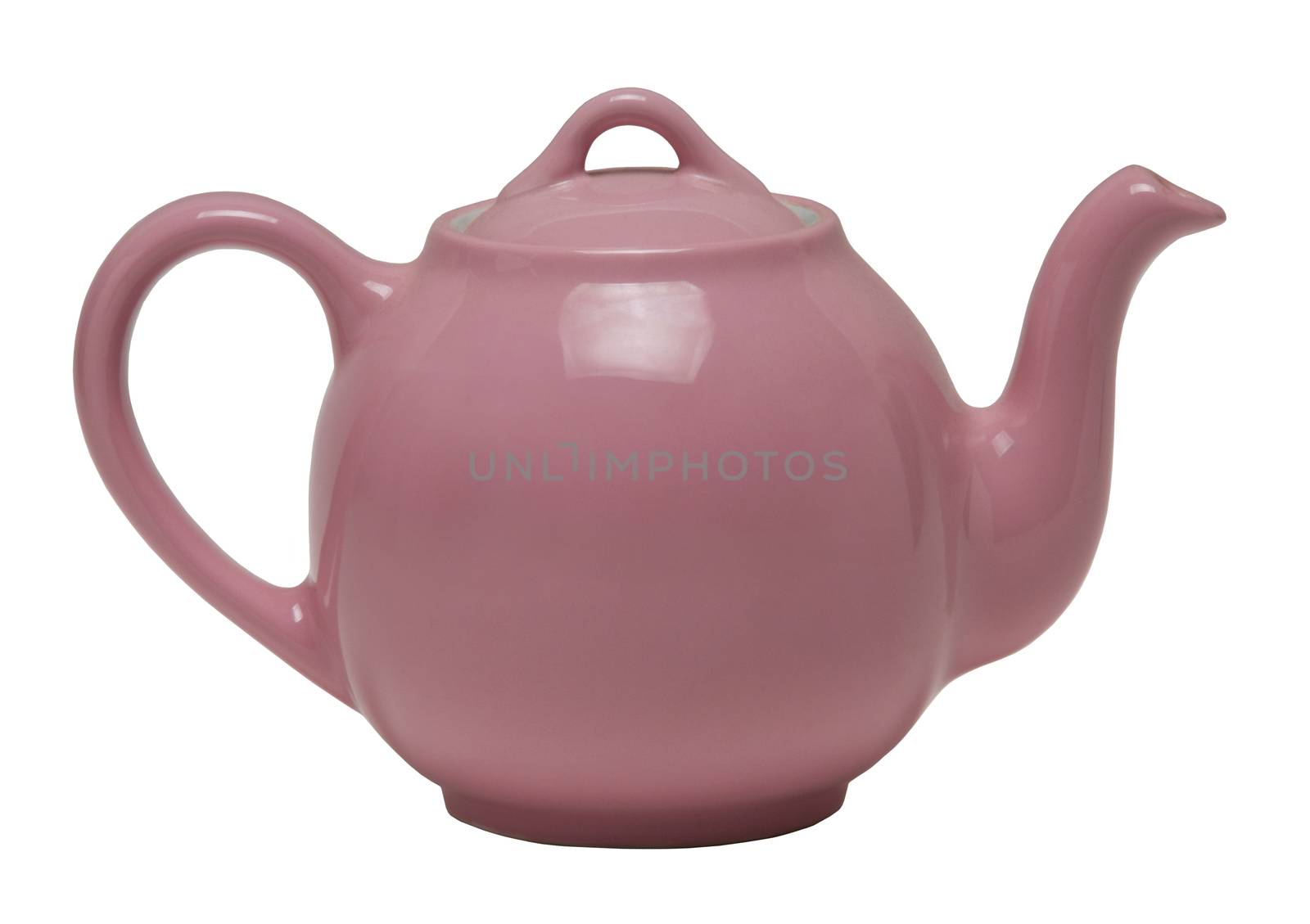 Pink Teapot Against White Background by Balefire9