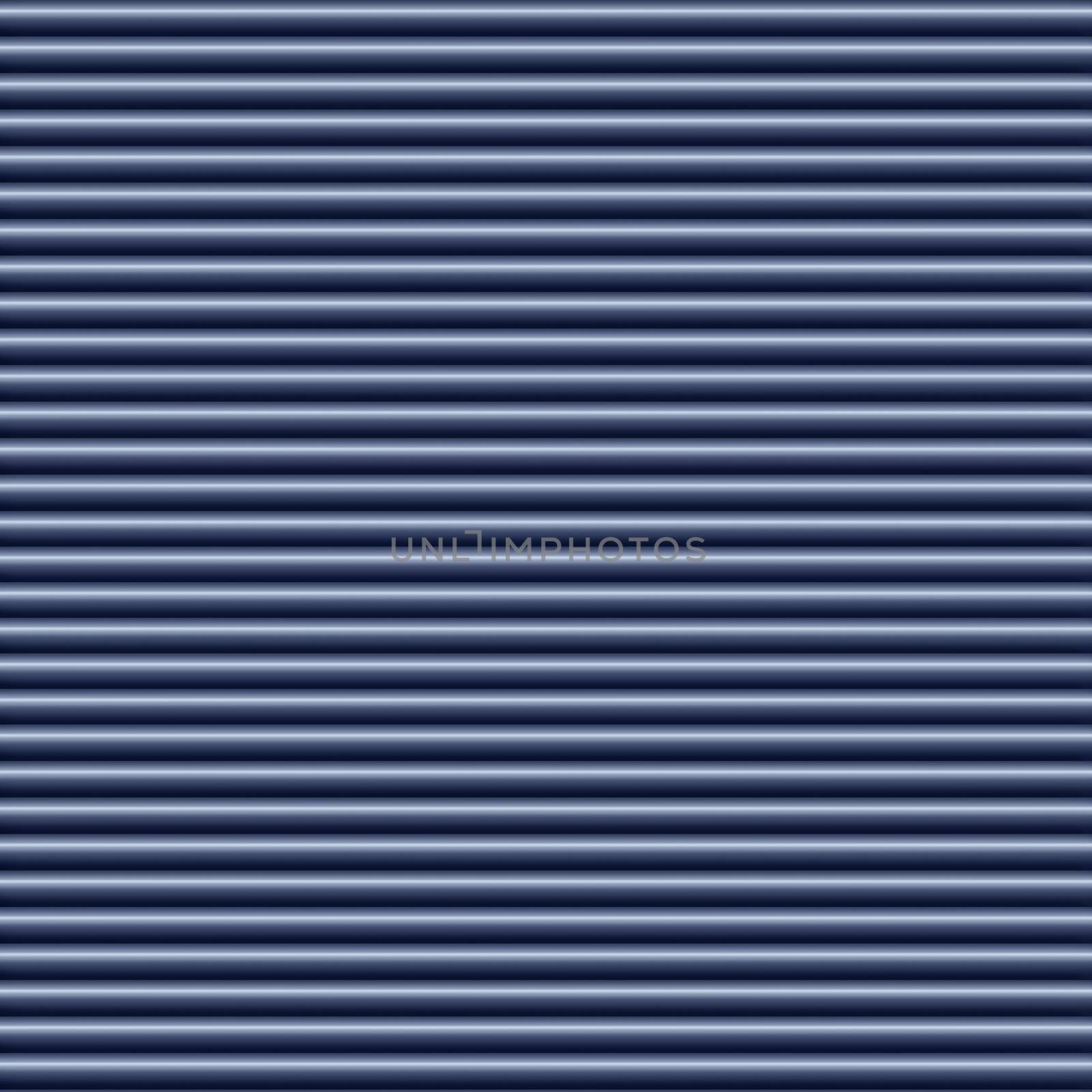 Horizontal blue metallic tube background texture seamlessly tileable