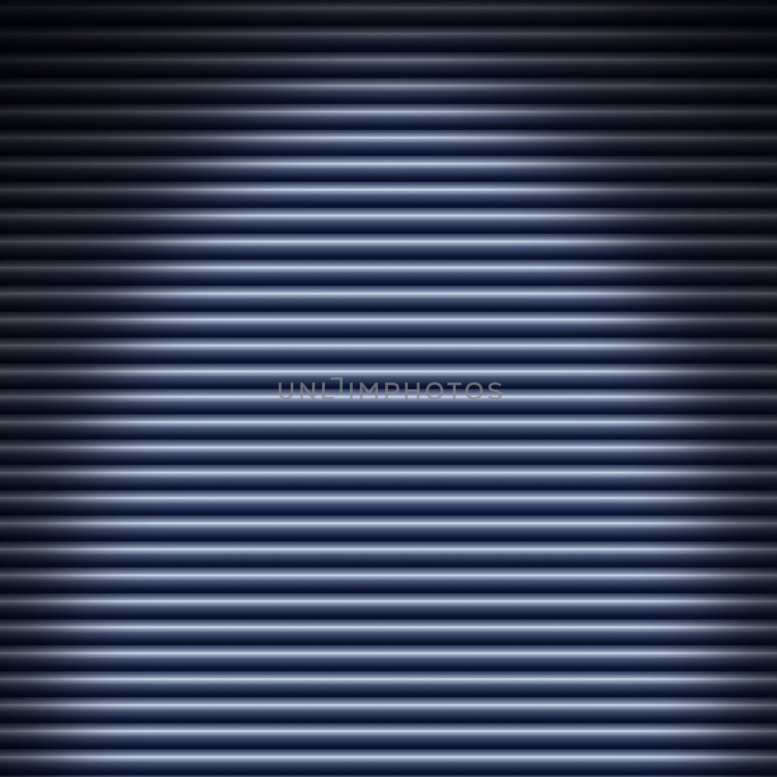 Horizontal blue metallic tube background, lit from above. Dimensions can be distorted.