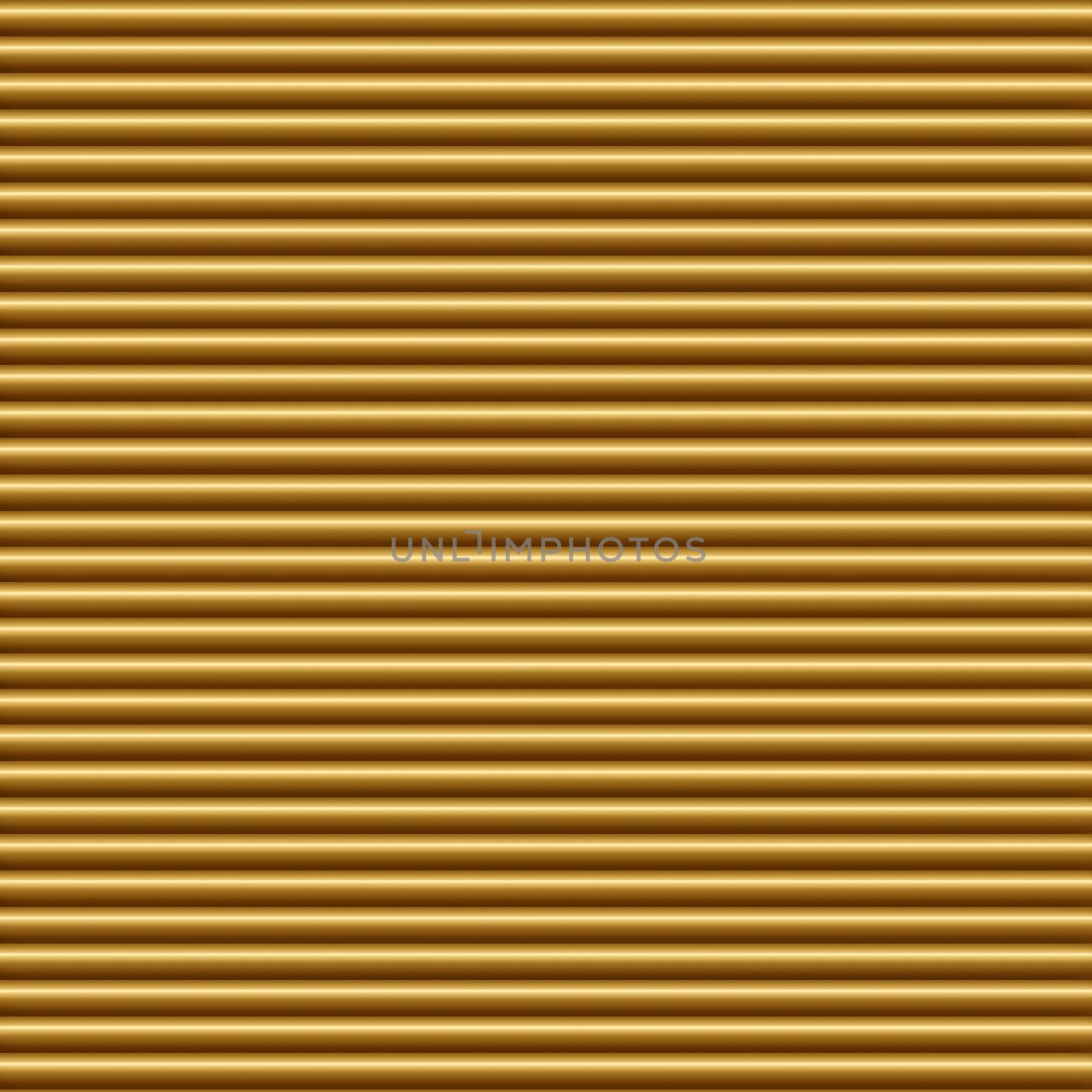 Horizontal gold tube background, seamlessly tileable by Balefire9