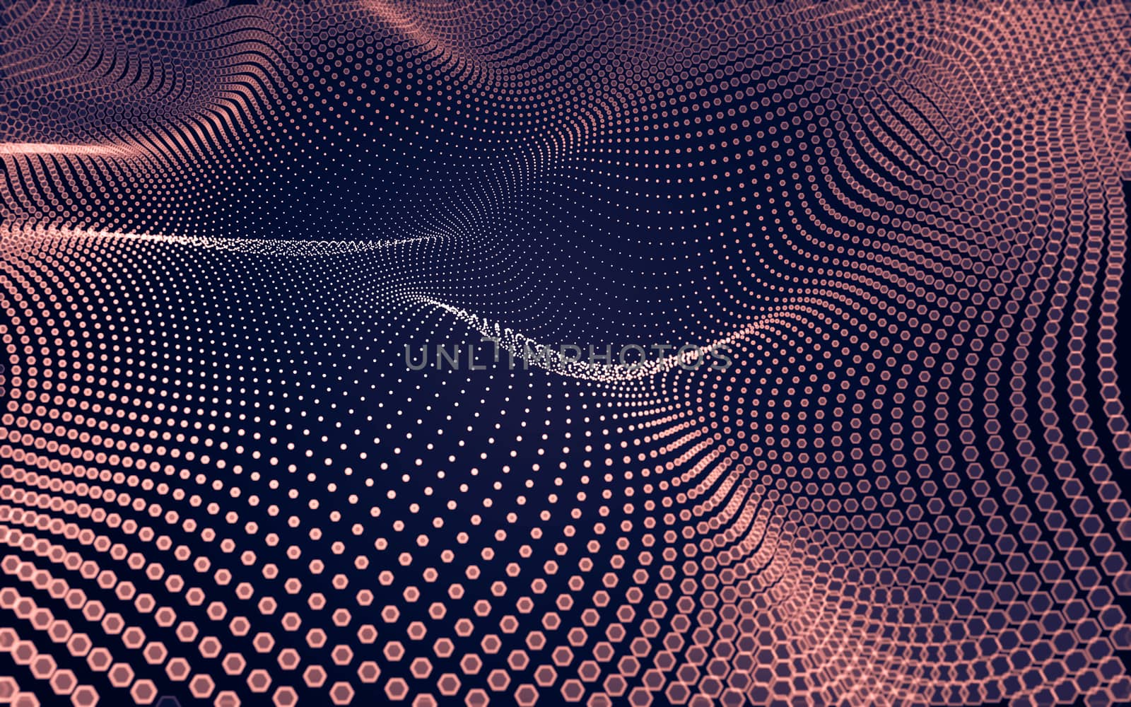 Abstract polygonal space low poly dark background with connecting dots and lines. Connection structure. 3d rendering