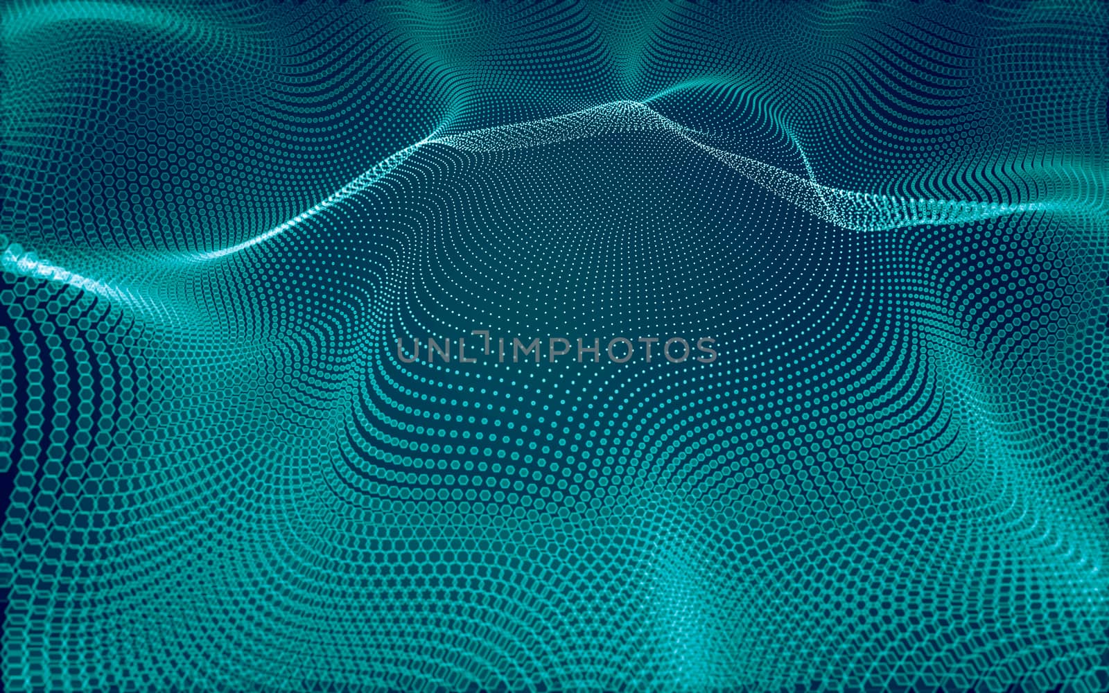 Abstract polygonal space low poly dark background with connecting dots and lines. Connection structure. 3d rendering