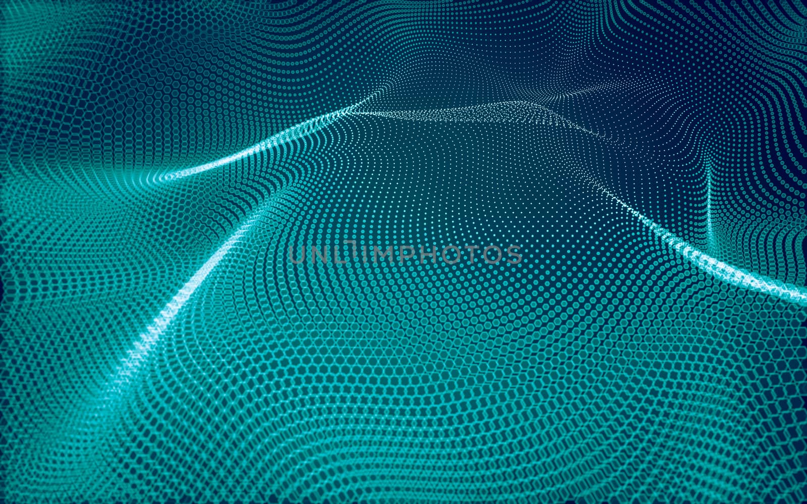 Abstract polygonal space low poly dark background with connecting dots and lines. Connection structure. 3d rendering