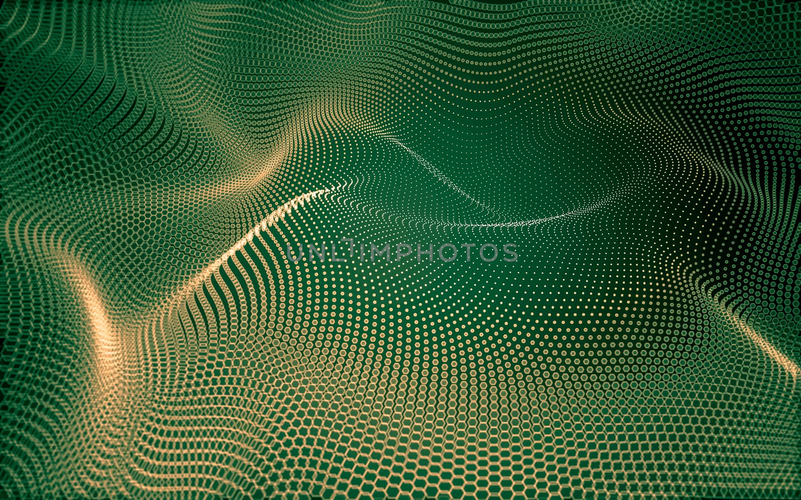 Abstract polygonal space low poly dark background with connecting dots and lines. Connection structure. 3d rendering