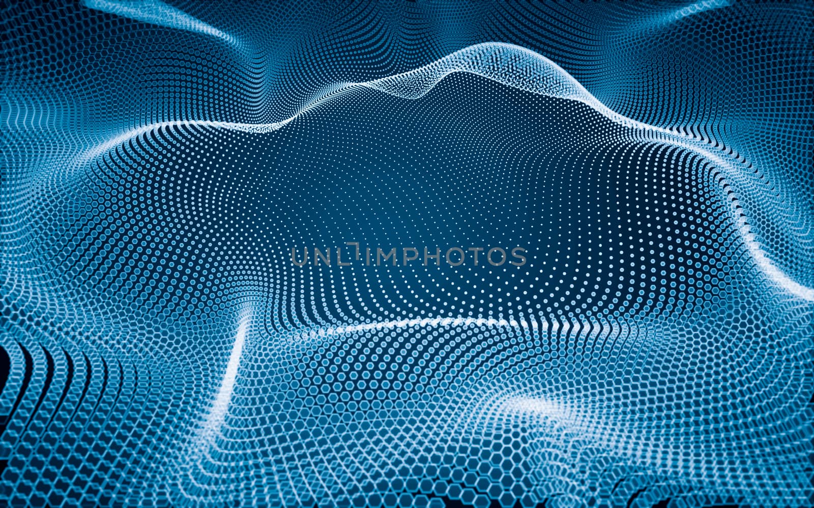 Abstract polygonal space low poly dark background with connecting dots and lines. Connection structure. 3d rendering