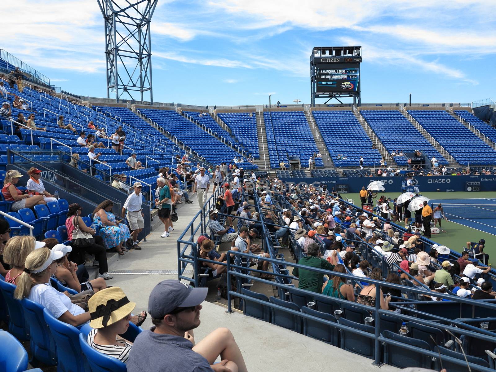 Fans at Louis Armstrong Stadium, the original US Open venue at the Billie Jean King Tennis Center.