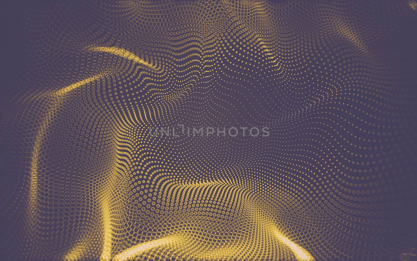 Abstract polygonal space low poly dark background with connecting dots and lines. Connection structure. 3d rendering