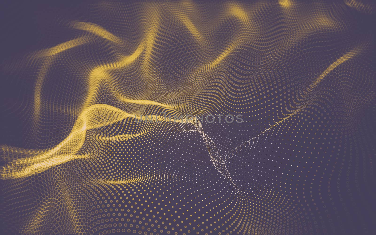 Abstract polygonal space low poly dark background with connecting dots and lines. Connection structure. 3d rendering