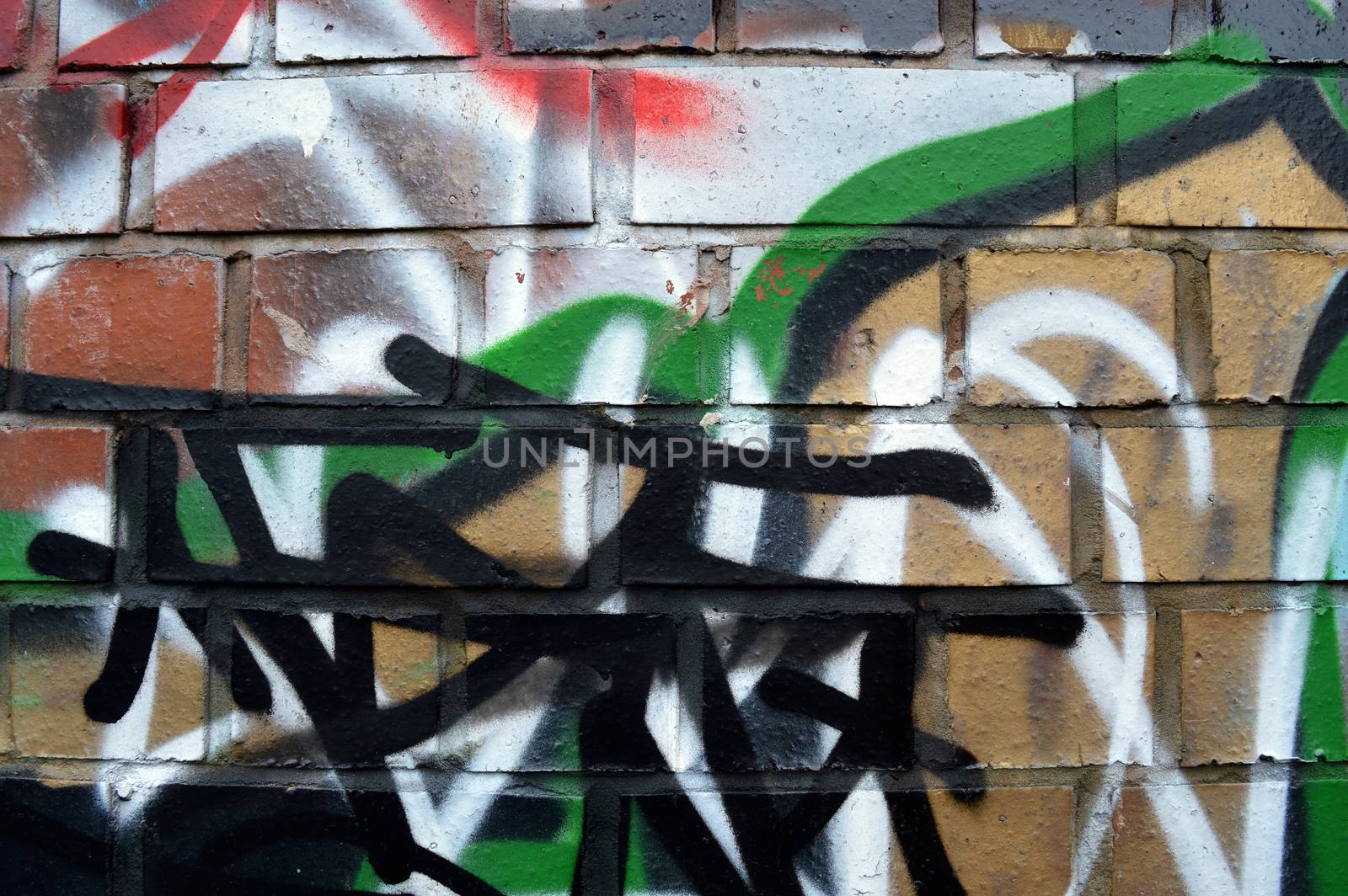 A wall of scrawled graffiti