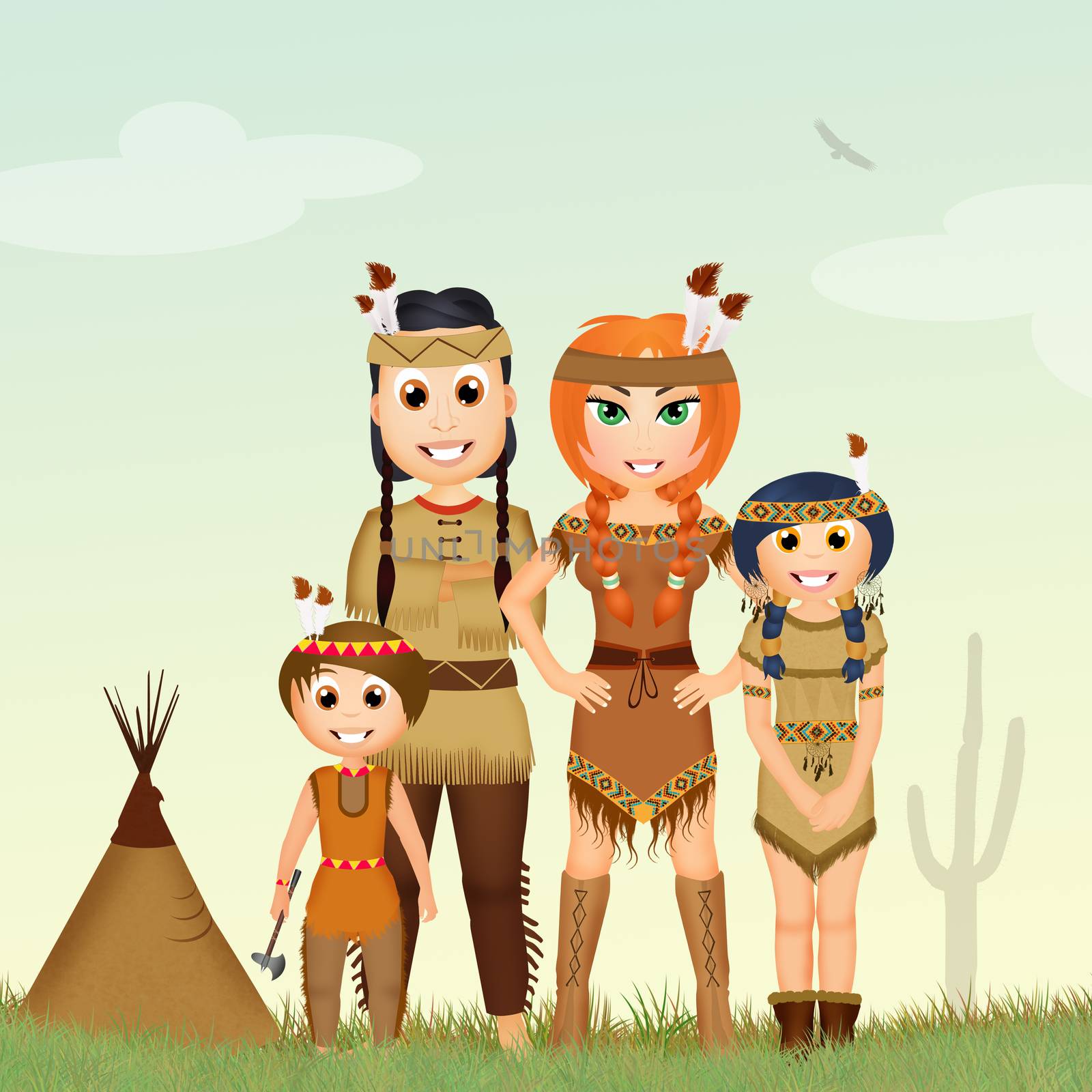 family of Indians by adrenalina