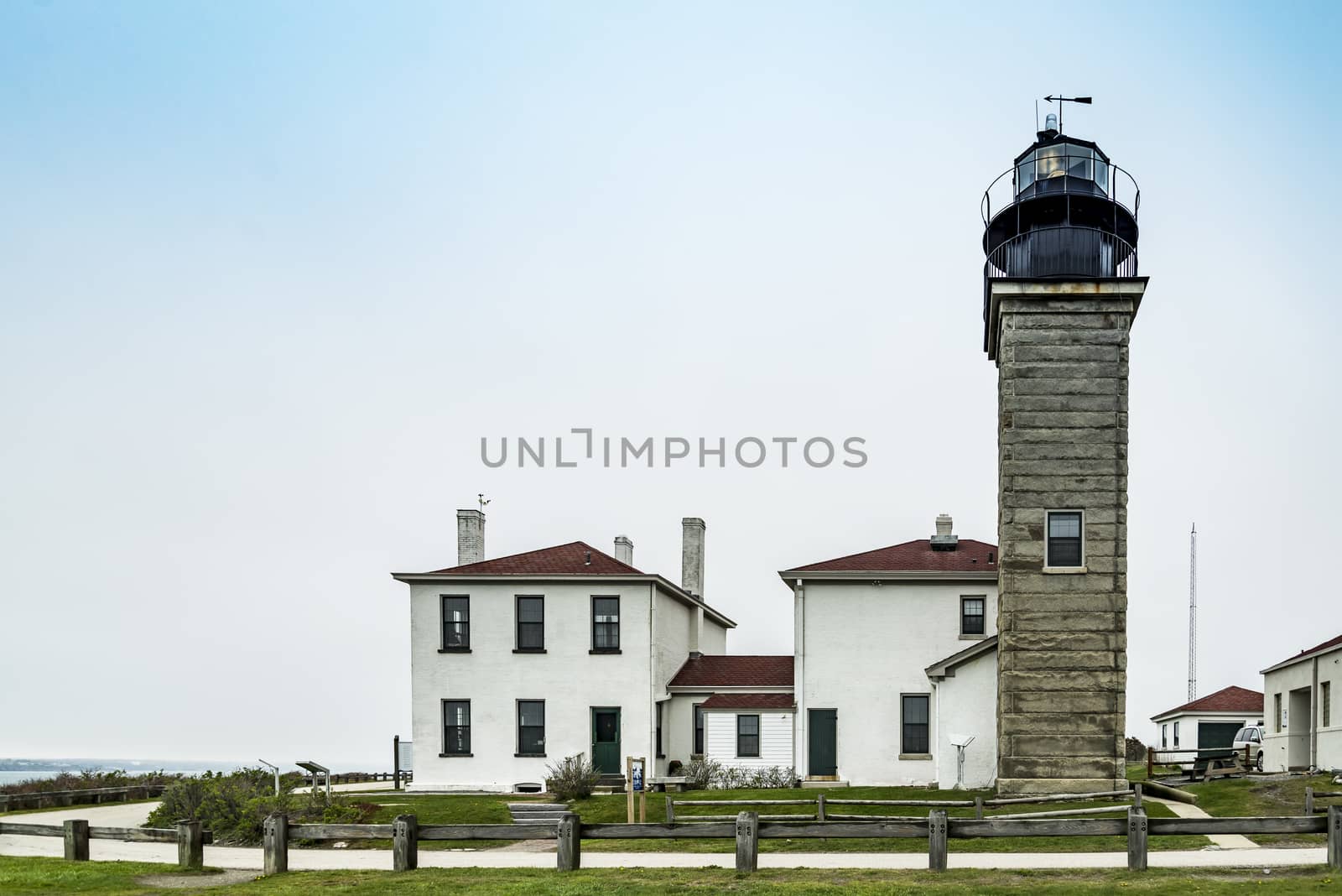 View of the Beavertail lighthouse by edella