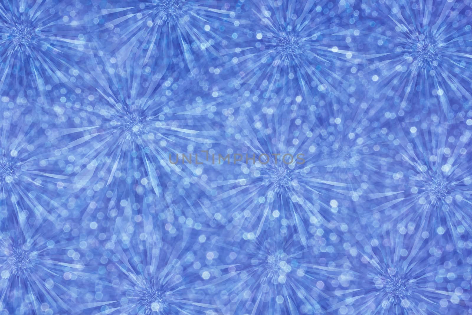 Classic vintage abstract millennium blue flower  or firework with bokeh for luxury glitter background