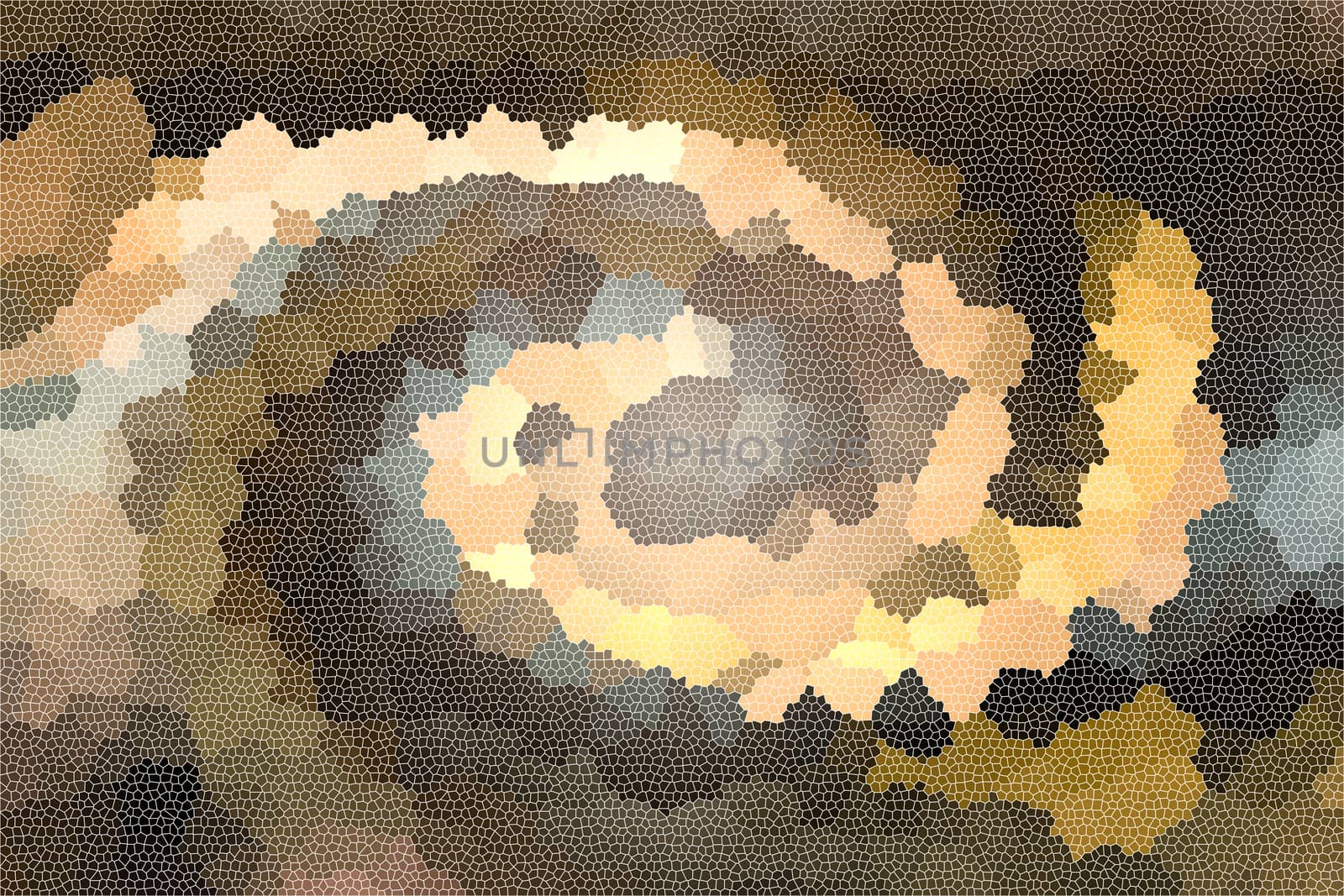Wonderful twist curve mosaic style in brown and earth colour tone abstract classic background