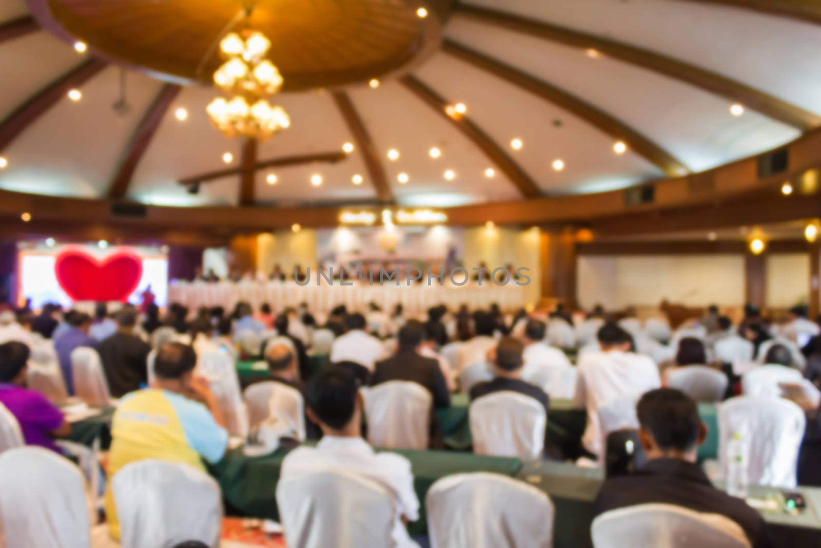 Blurred background  people in convention or meeting room