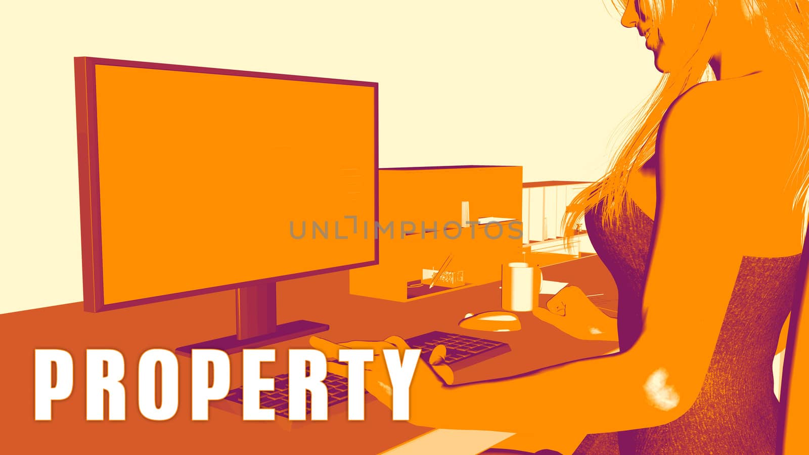  Property Concept Course with Woman Looking at Computer