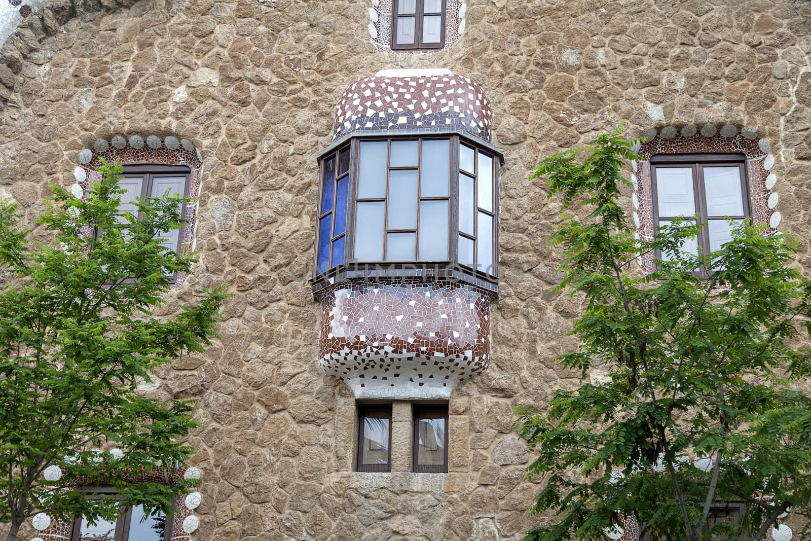Gingerbread house by Gaudi in Park Guell, Barcelona, Spain by mychadre77