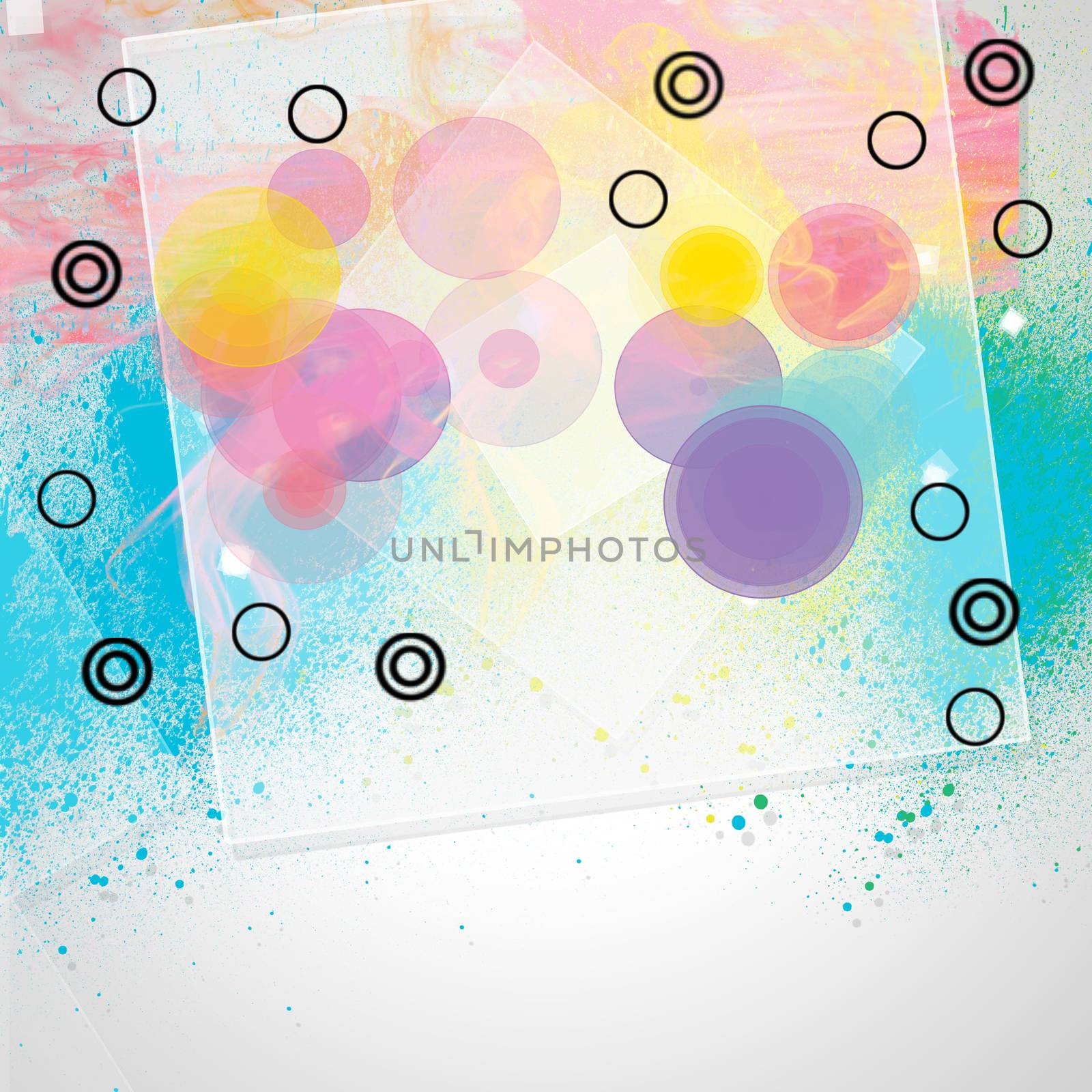 abstract background with circle and colored panting