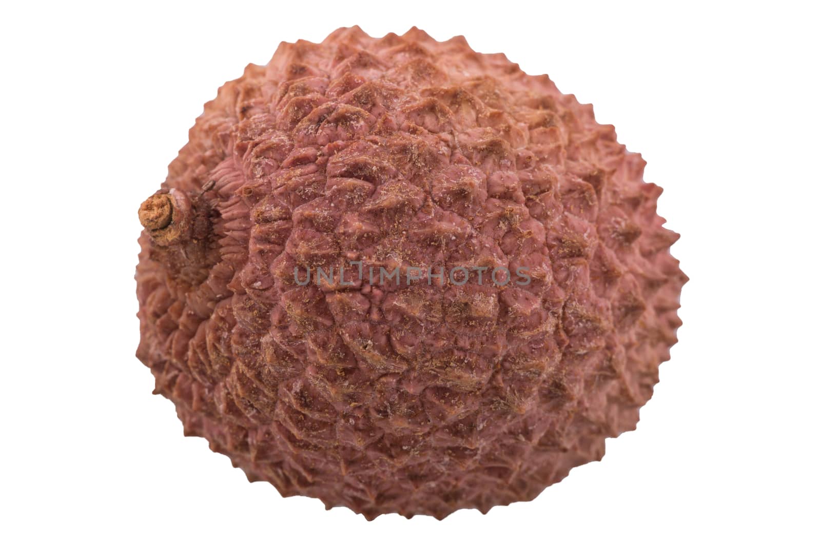 Fresh lychees isolated on white background