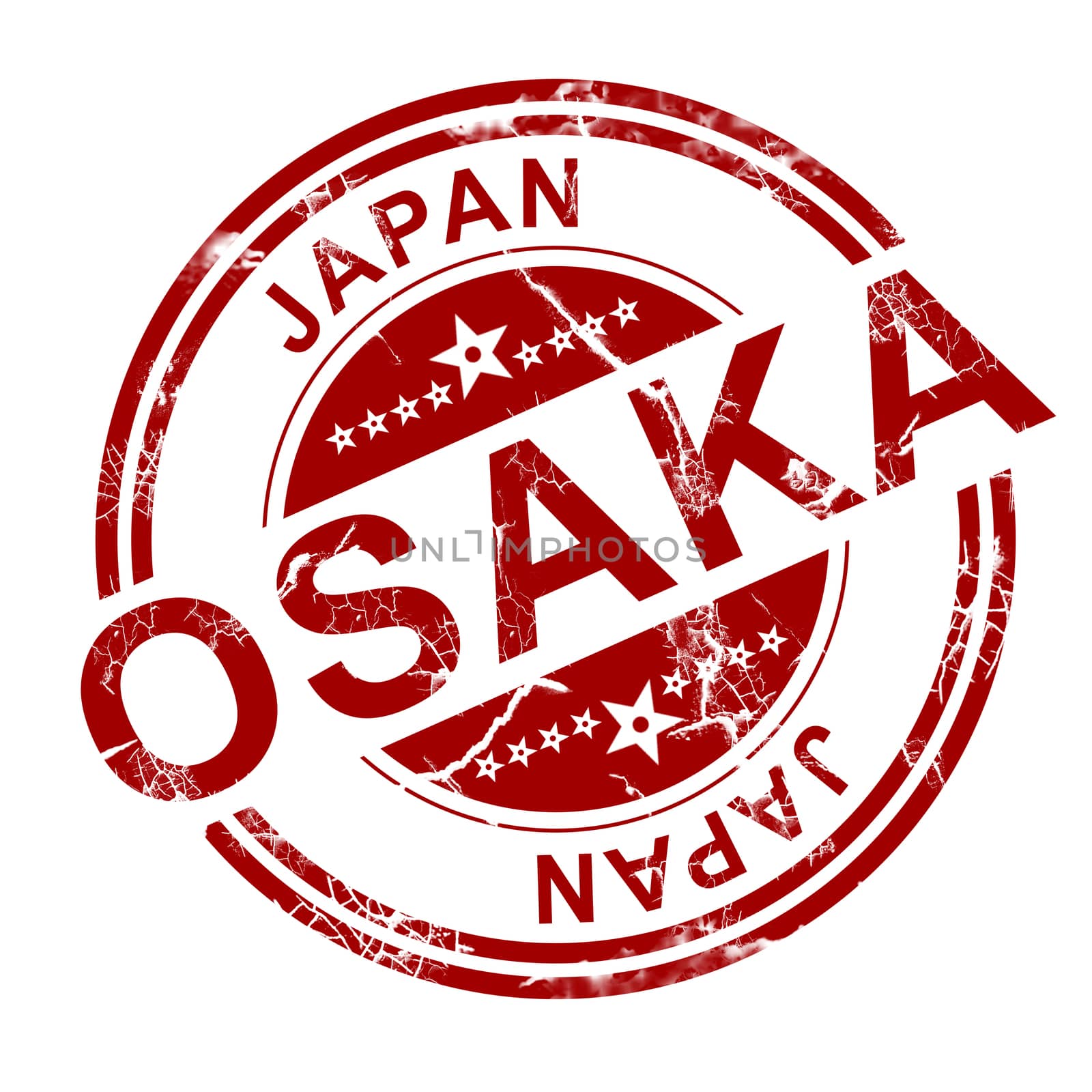 Red Osaka stamp by tang90246