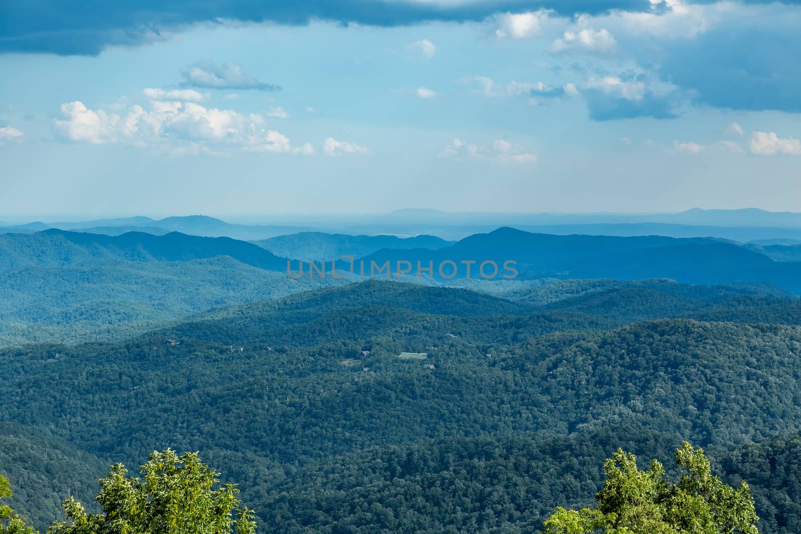 A view of the North Carolina countryside from the Blue Ridge Parkway