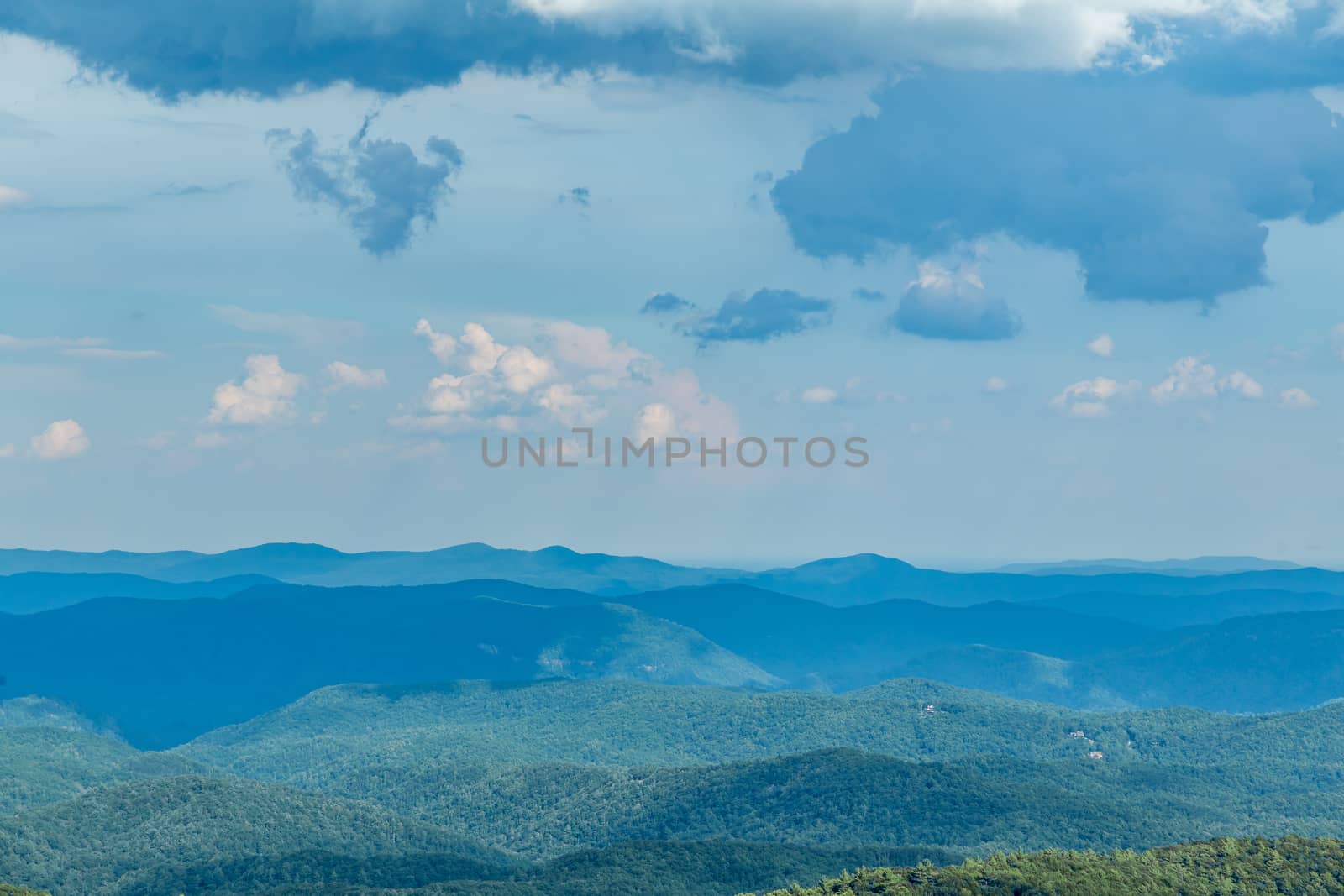 A view of the North Carolina countryside from the Blue Ridge Parkway