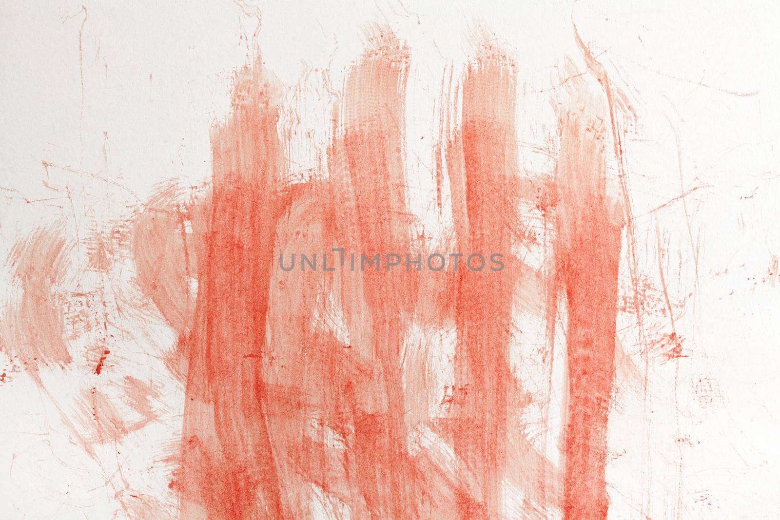 Spot of blood on the white background