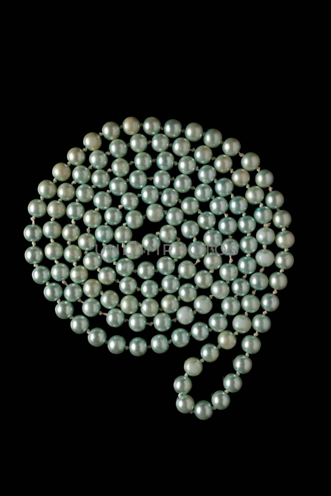 Pearls on black background