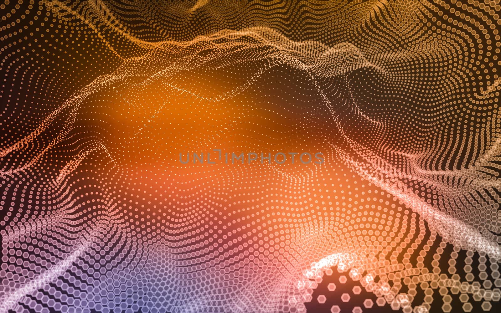 Abstract polygonal space low poly dark background with connecting dots and lines. Connection structure. 3d rendering