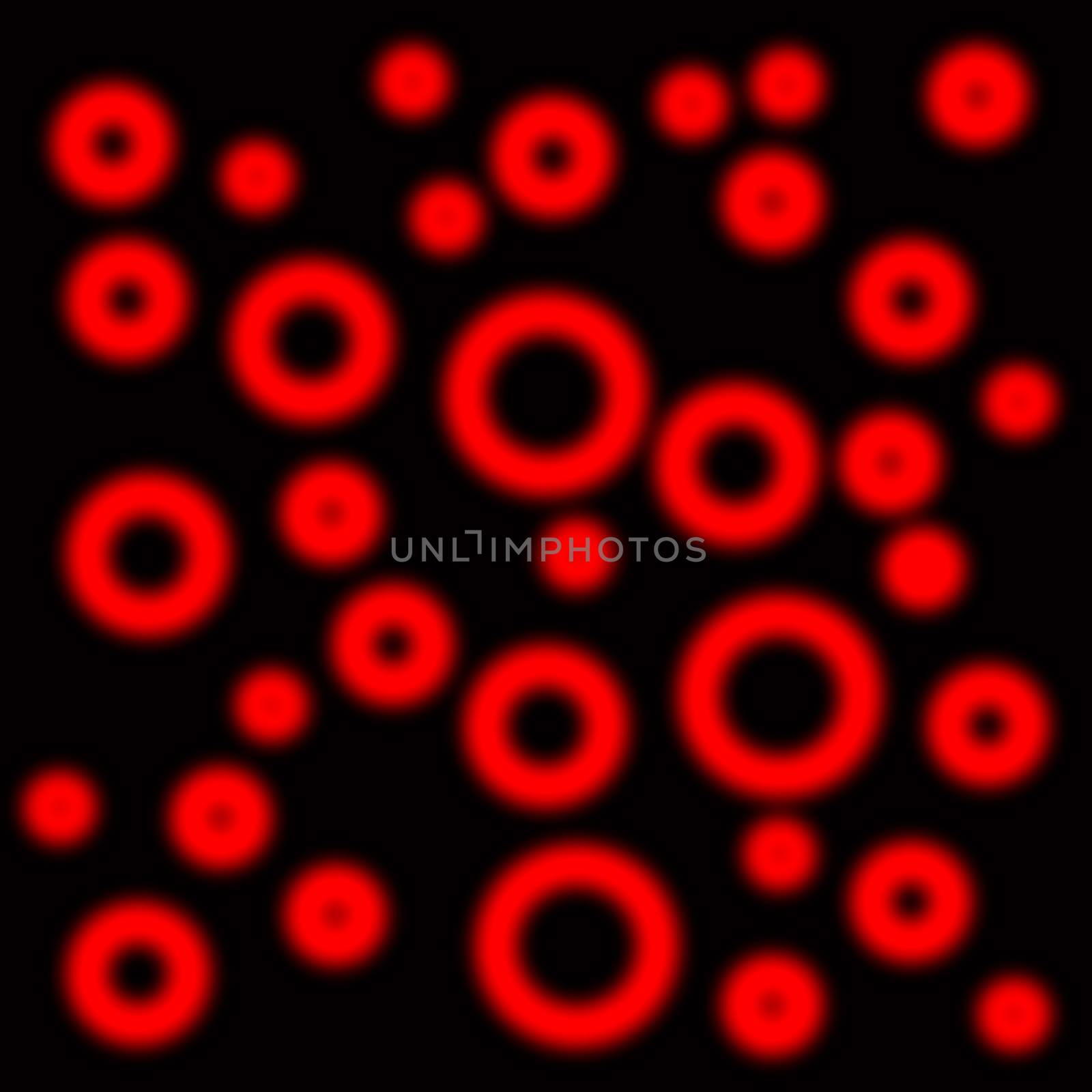 Red circles on black background by Nobilior
