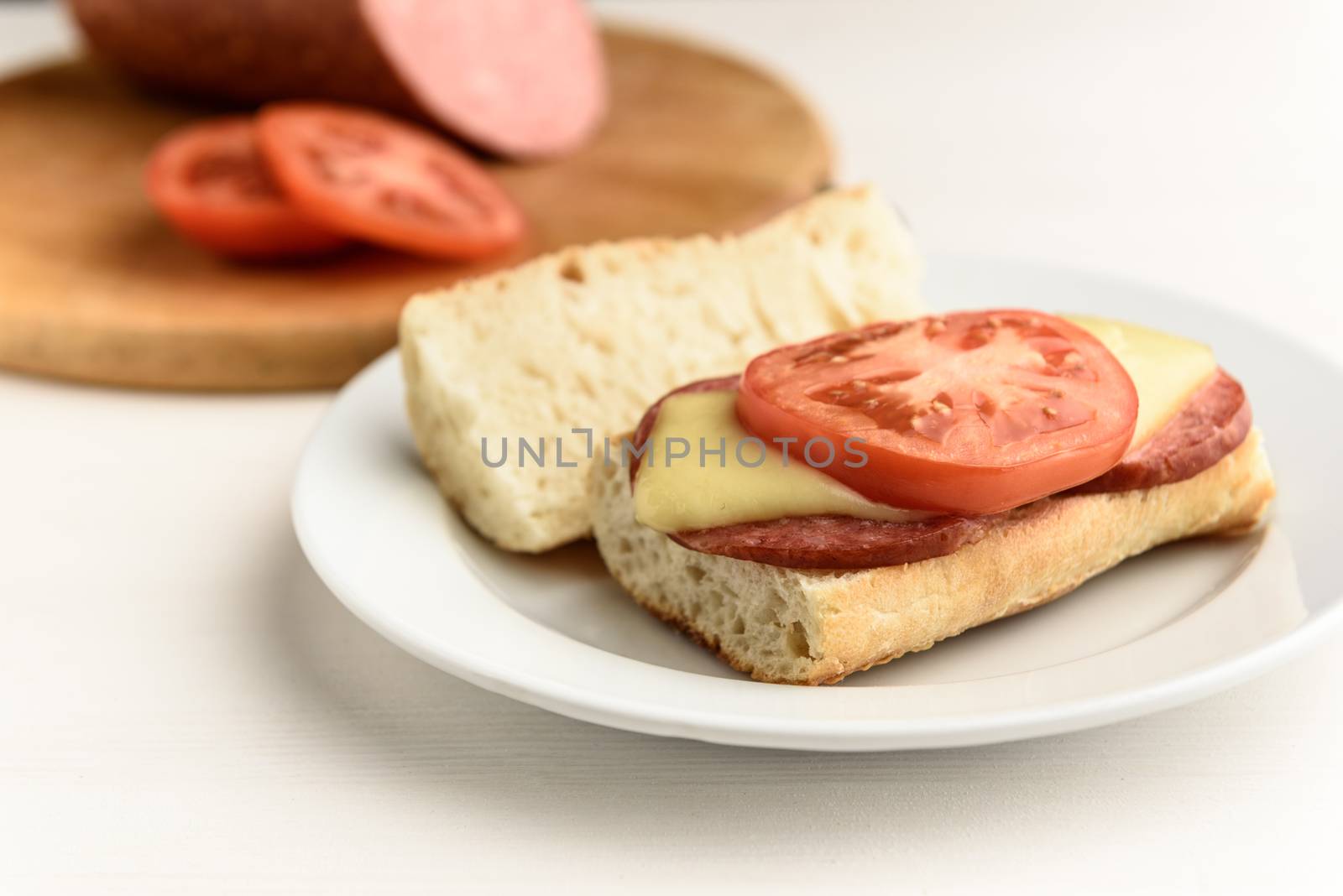 hot sandwiches with tomatoes by Andreua