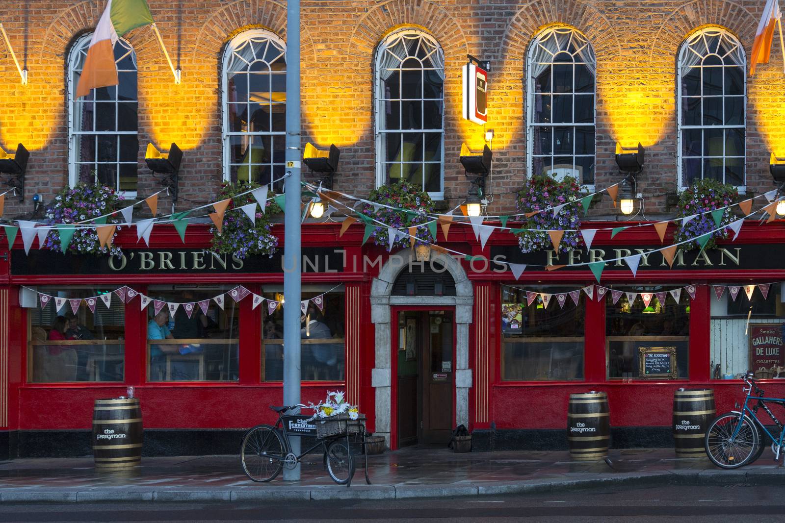 O'Briens public house 'The Ferryman' in the Dockland area of the city of Dublin in the Republic of Ireland.