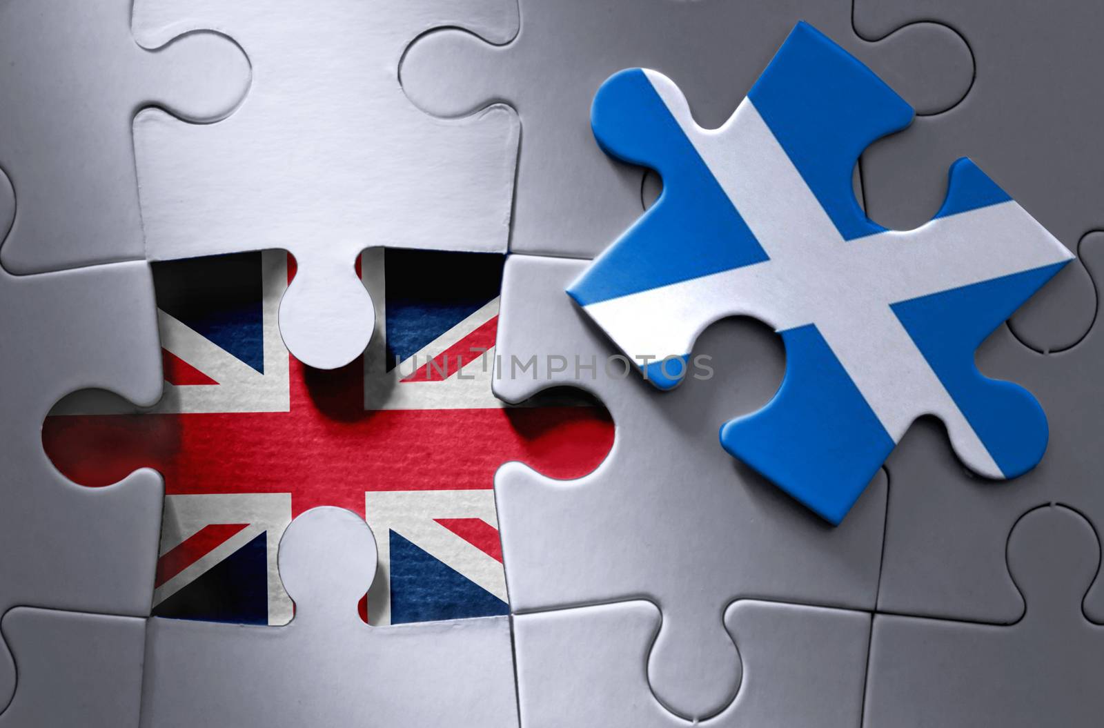 Scottish independence jigsaw puzzle concept by unikpix