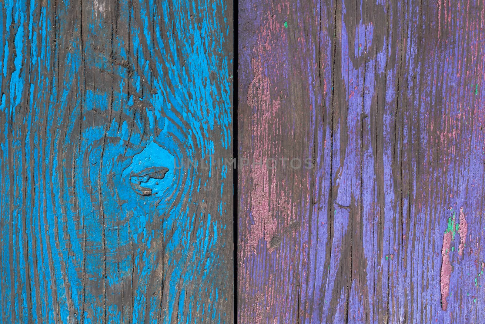 texture of wooden surface with remnants of old paint that has dried and cracked under the influence of weather