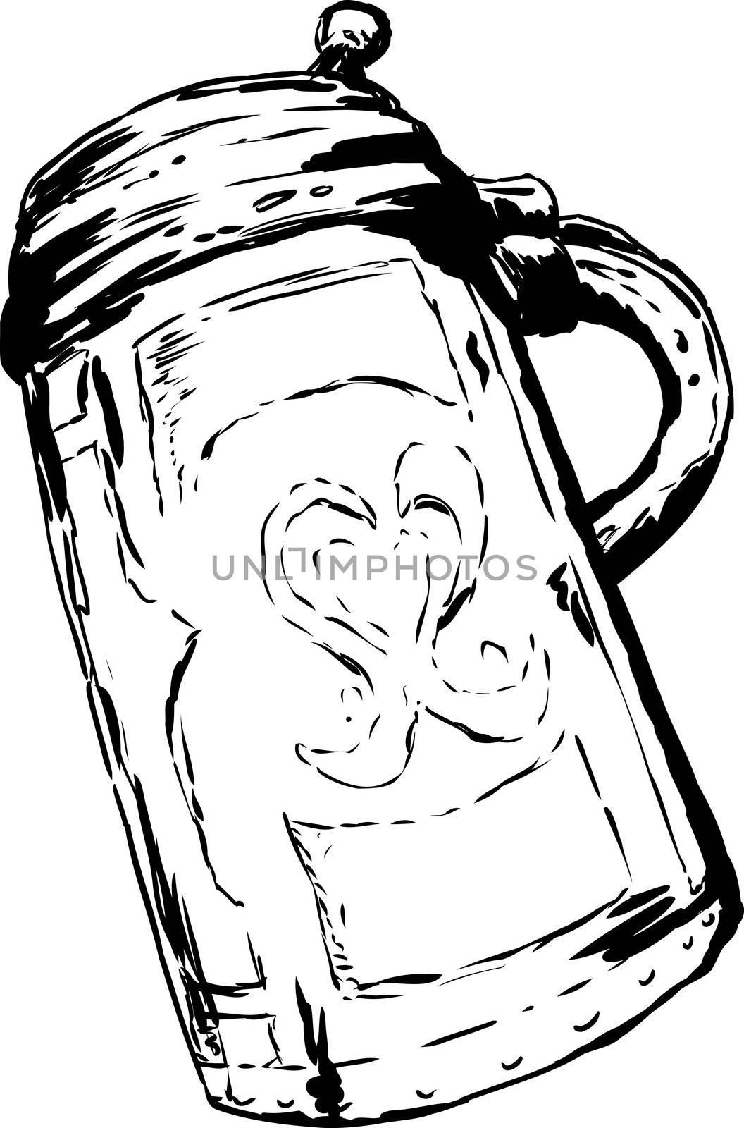 Antique German Tankard Outline by TheBlackRhino