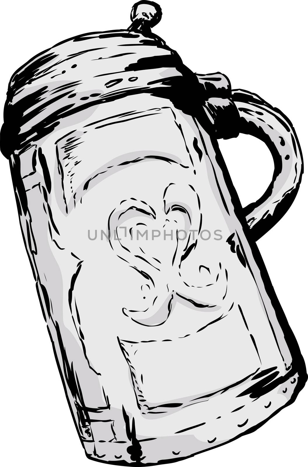 Antique German Tankard Drawing by TheBlackRhino