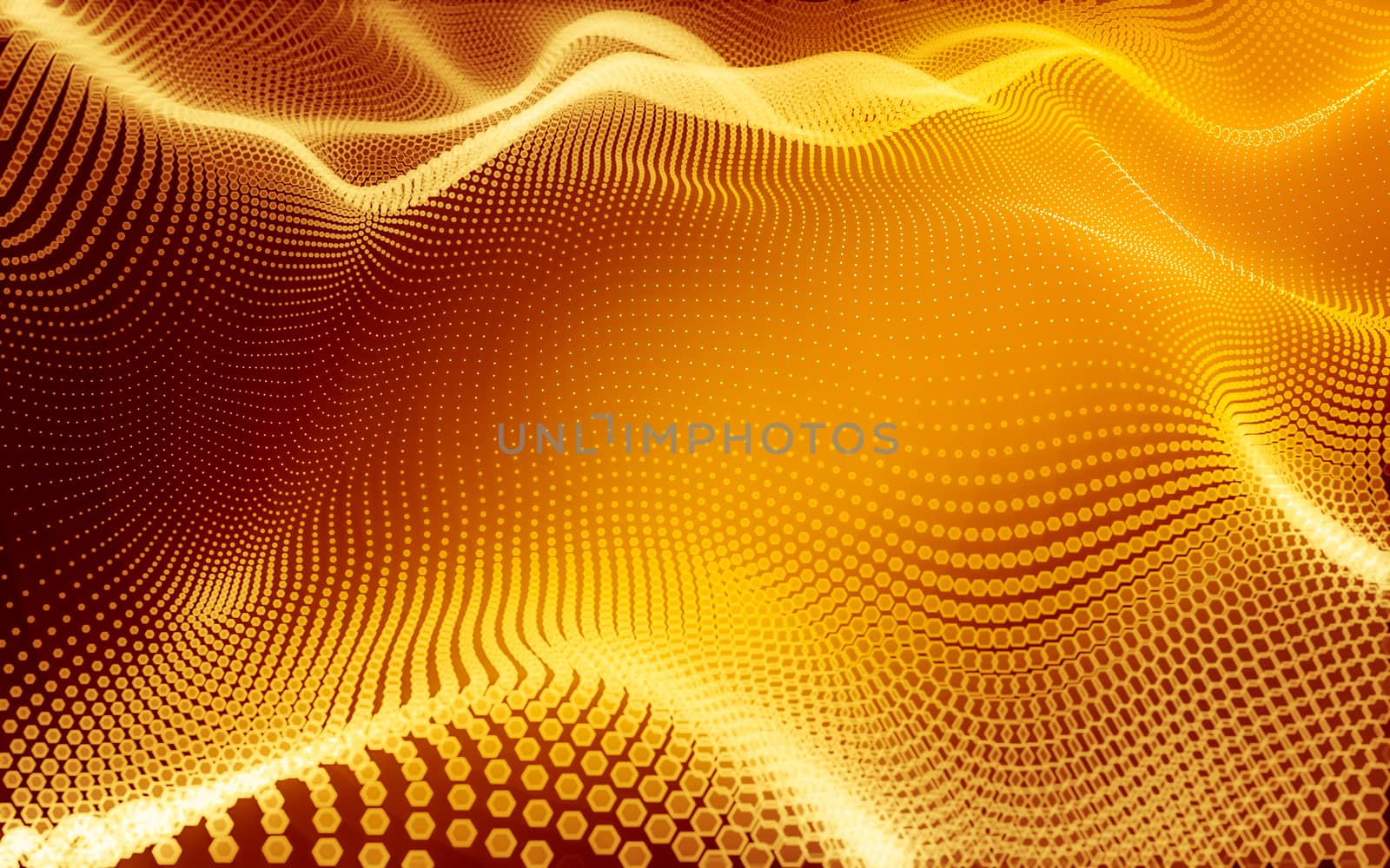 Abstract polygonal space low poly dark background, 3d rendering by teerawit