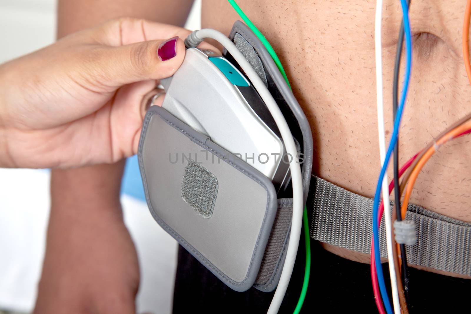 Holter Monitor on a male patient