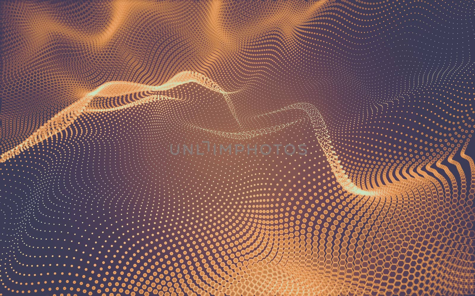 Abstract polygonal space low poly dark background with connecting dots and lines. Connection structure. 3d rendering